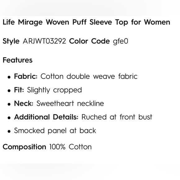 Roxy Puff Sleeve Top - Picture 6 of 9